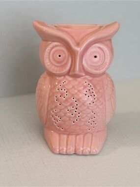 Pink Ceramic Owl Tea light Diffuser